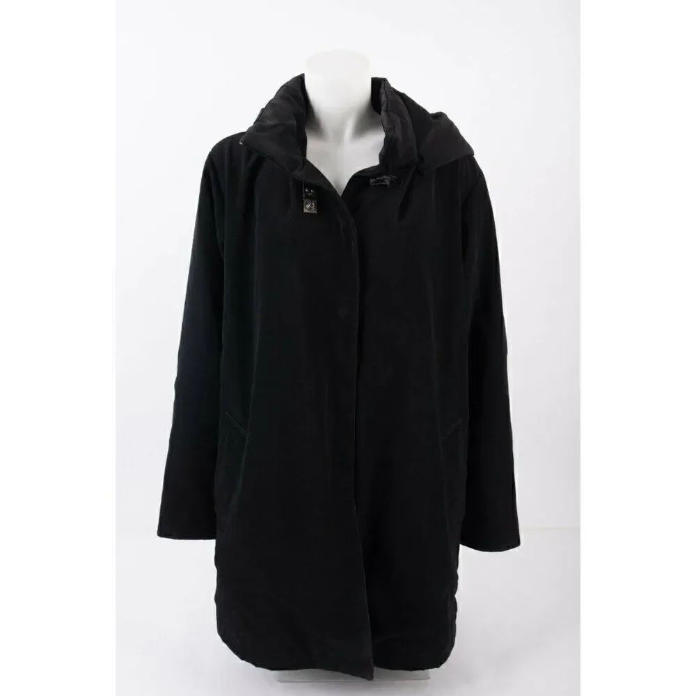 Dana Buchman Womens Black Coat Jacket L